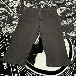 Side Slit Retro Capri Jeans, US10